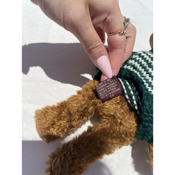 VTG 1993 Ty Attic Treasures Collection Mason Teddy Bear Retired MINT Rare Errors - Picture 5 of 6